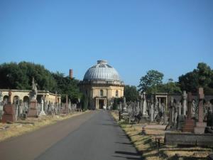 The main street in Brompton Cemetery