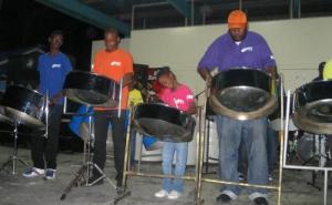 Steel band playing at Oistens