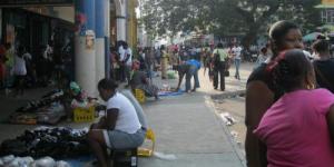 Street vendors in downtown Kingston